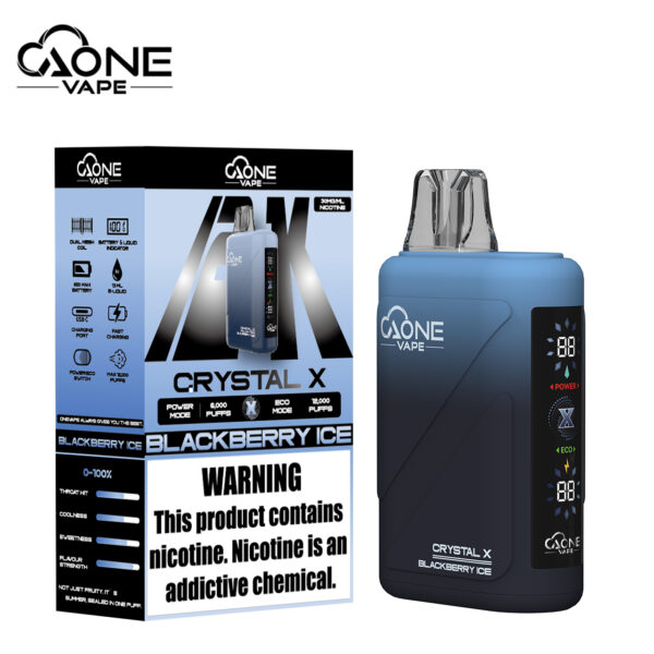 AONE Crystal X 水晶 2 代｜12000 口大容量一次性電子煙 內部升級版